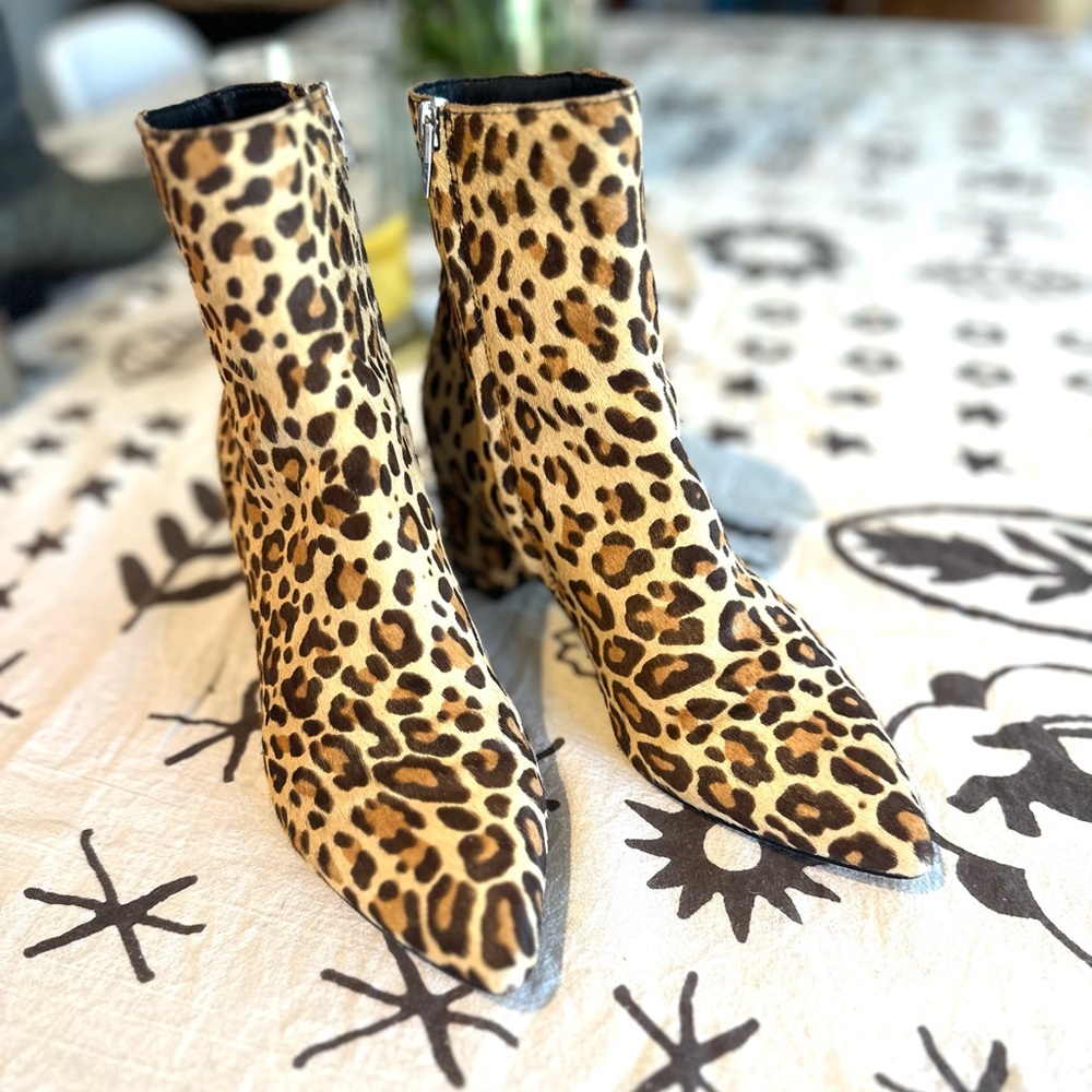 Dolce Vita Leopard Print Ankle Booties